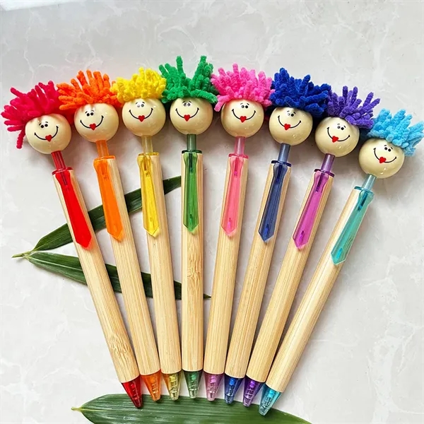 Mop Head Ballpoint Eco-friendly Bamboo Pens - Mop Head Ballpoint Eco-friendly Bamboo Pens - Image 2 of 2