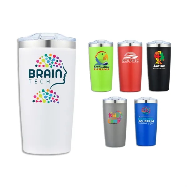 Frosted Sip-N-Go 20 oz Stainless Steel Tumbler - Frosted Sip-N-Go 20 oz Stainless Steel Tumbler - Image 0 of 15