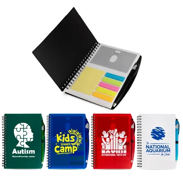 SpiralScript 5.5 x 7 Plastic Spiral Journal with Pen - SpiralScript 5.5 x 7 Plastic Spiral Journal with Pen - Image 0 of 14