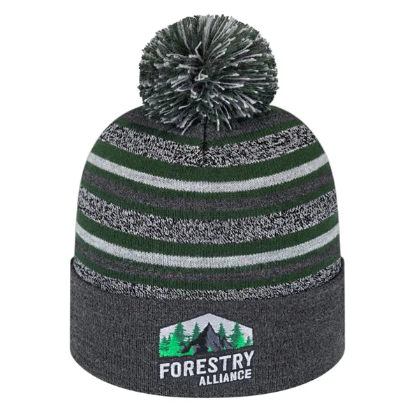 Striped Knit Cap with Cuff - Striped Knit Cap with Cuff - Image 0 of 5
