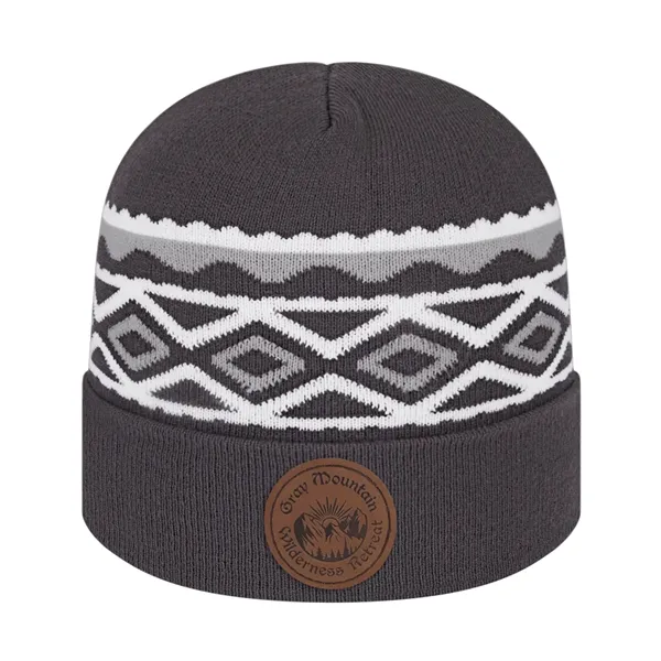Diamond Pattern Knit Cap with Cuff - Diamond Pattern Knit Cap with Cuff - Image 0 of 7
