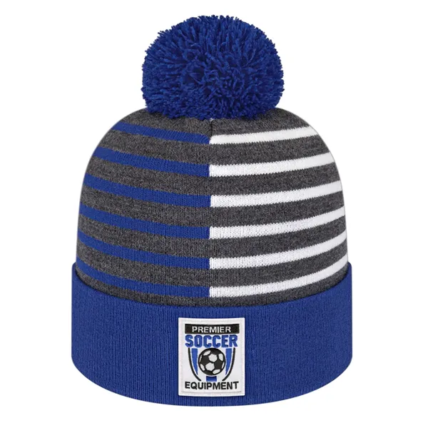 Half Color Knit Cap with Cuff - Half Color Knit Cap with Cuff - Image 0 of 5