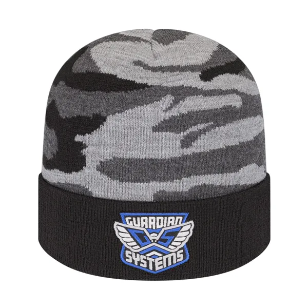 Urban Camouflage Knit Cap with Solid Color Cuff - Urban Camouflage Knit Cap with Solid Color Cuff - Image 0 of 1