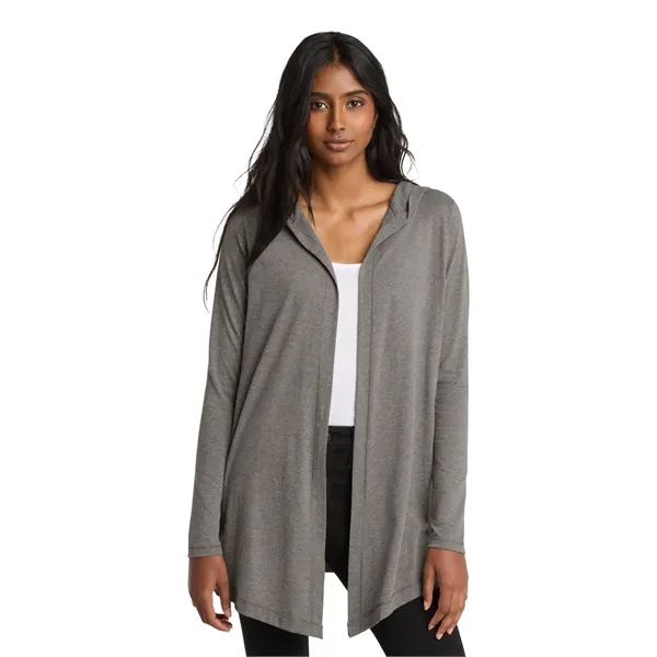 District Women's Perfect Tri Hooded Cardigan. - District Women's Perfect Tri Hooded Cardigan. - Image 4 of 9