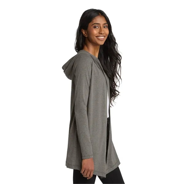 District Women's Perfect Tri Hooded Cardigan. - District Women's Perfect Tri Hooded Cardigan. - Image 7 of 9