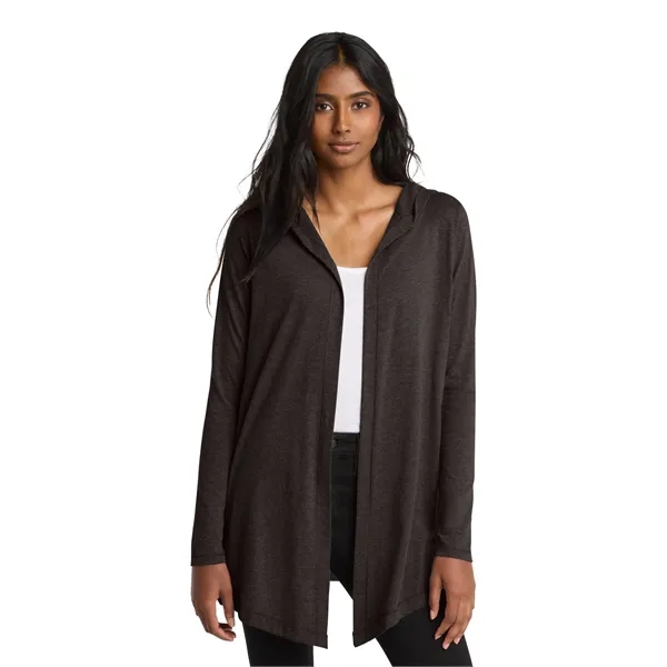 Custom District Women's Perfect Tri Hooded Cardigan.