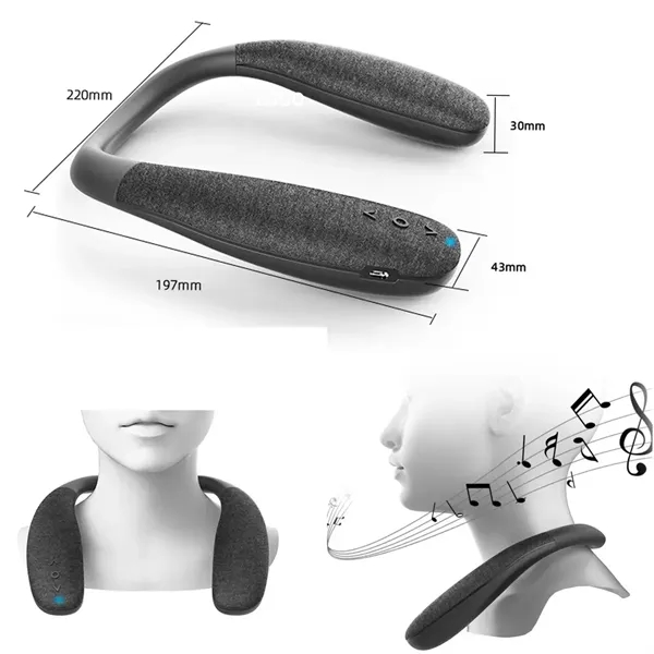 Bluetooth Neck Speaker Wearable Wireless Surround Sound - Bluetooth Neck Speaker Wearable Wireless Surround Sound - Image 2 of 2