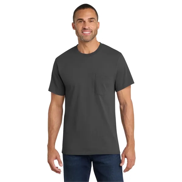 Port & Co Core Cotton Pocket Tee. - Port & Co Core Cotton Pocket Tee. - Image 15 of 69