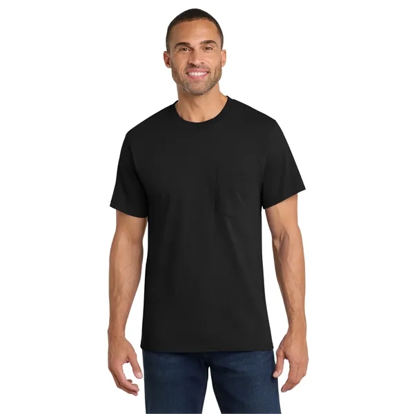 Port & Co Core Cotton Pocket Tee. - Port & Co Core Cotton Pocket Tee. - Image 25 of 69