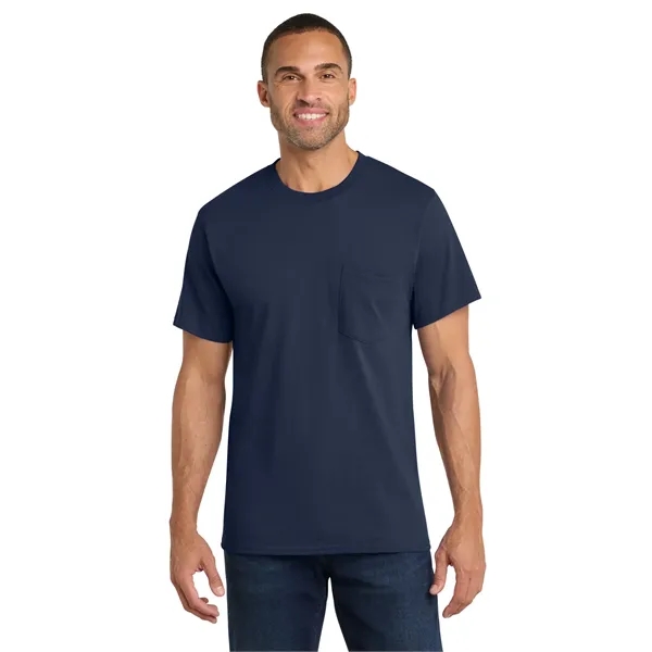 Port & Co Core Cotton Pocket Tee. - Port & Co Core Cotton Pocket Tee. - Image 40 of 69