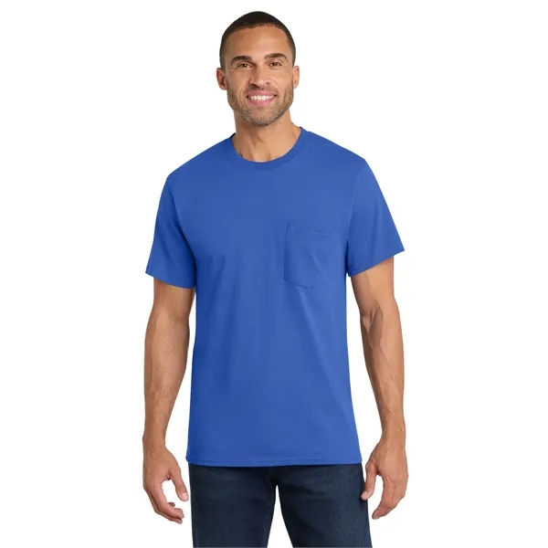 Port & Co Core Cotton Pocket Tee. - Port & Co Core Cotton Pocket Tee. - Image 55 of 69