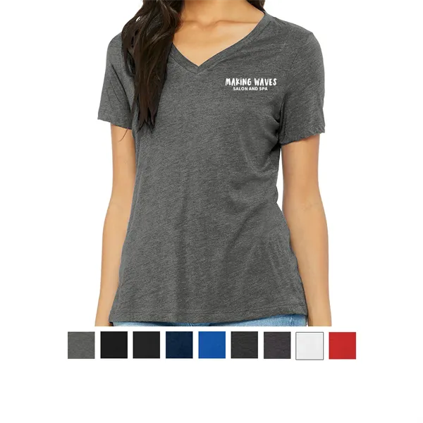 BELLA+CANVAS ® Women's Relaxed Jersey Short Sleeve V-Neck... - BELLA+CANVAS ® Women's Relaxed Jersey Short Sleeve V-Neck... - Image 0 of 2