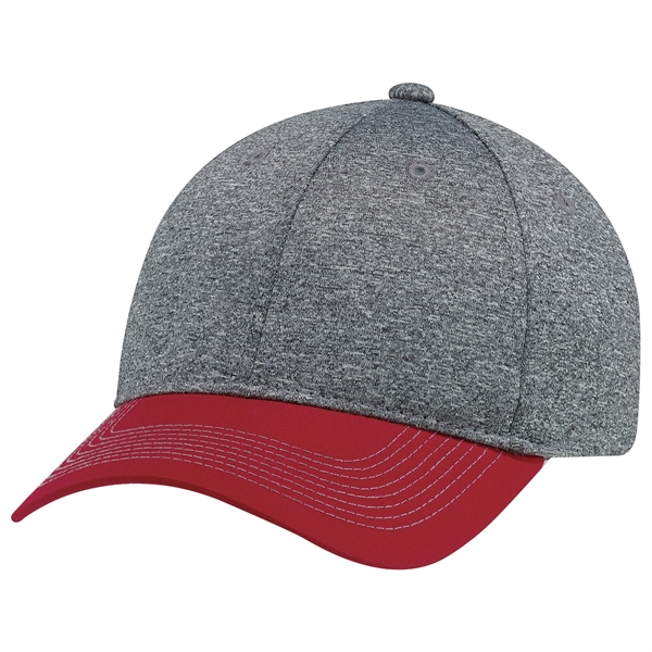 Six Panel Baseball Cap, Polycotton / Polyester Heather - Six Panel Baseball Cap, Polycotton / Polyester Heather - Image 5 of 12