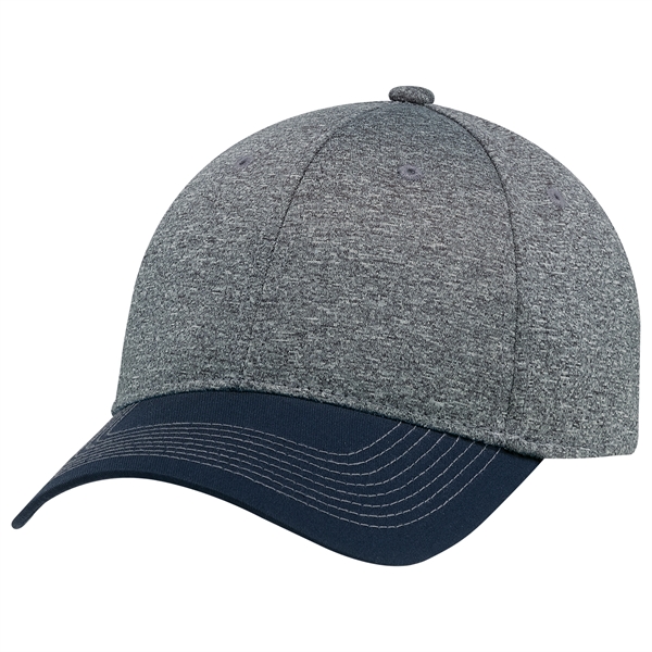 Six Panel Baseball Cap, Polycotton / Polyester Heather - Six Panel Baseball Cap, Polycotton / Polyester Heather - Image 4 of 12
