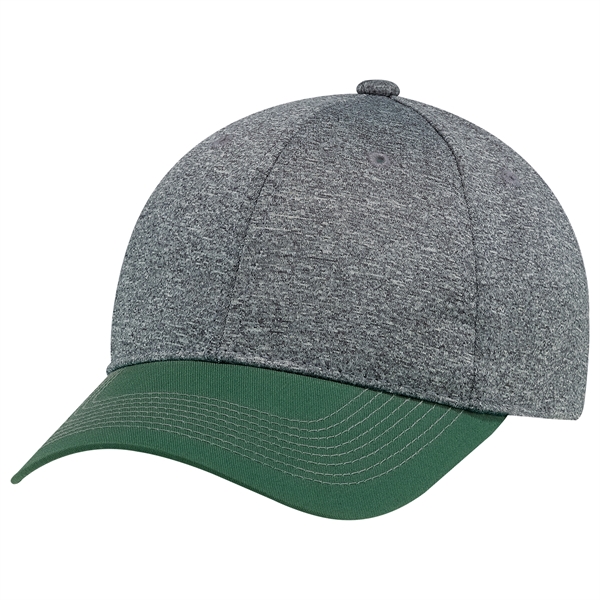 Six Panel Baseball Cap, Polycotton / Polyester Heather - Six Panel Baseball Cap, Polycotton / Polyester Heather - Image 3 of 12