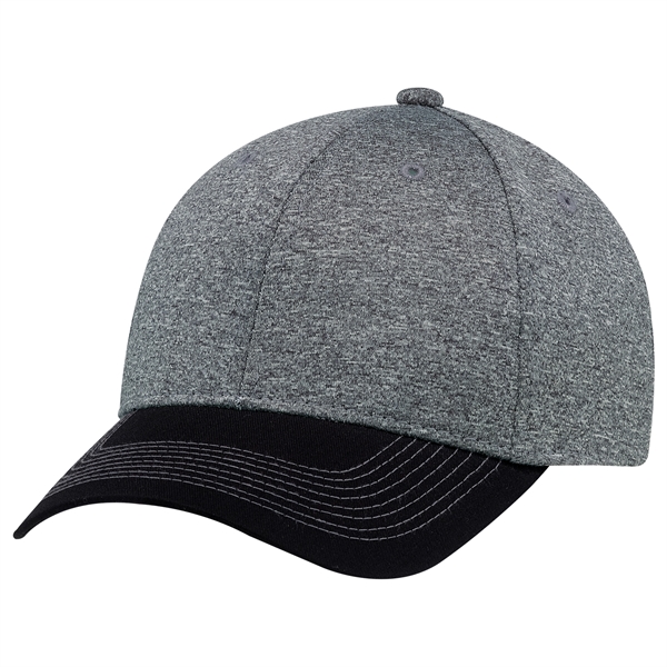 Six Panel Baseball Cap, Polycotton / Polyester Heather - Six Panel Baseball Cap, Polycotton / Polyester Heather - Image 2 of 12