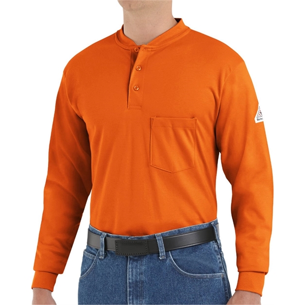 Bulwark Long Sleeve Tagless Henley Shirt