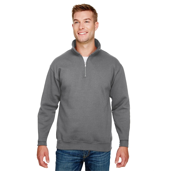 Bayside Unisex USA Made Quarter-Zip Pullover Sweatshirt - Bayside Unisex USA Made Quarter-Zip Pullover Sweatshirt - Image 3 of 42