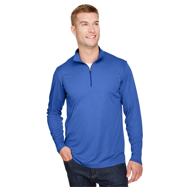 Team 365 Men's Zone Sonic Heather Performance Quarter-Zip - Team 365 Men's Zone Sonic Heather Performance Quarter-Zip - Image 15 of 63