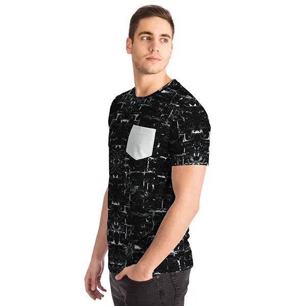 Unisex Pocket T-Shirt - All Over Print - Unisex Pocket T-Shirt - All Over Print - Image 3 of 4