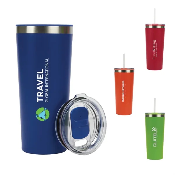Bremen 24 oz. Steel/50% Recycled PP Liner Travel Tumbler - Bremen 24 oz. Steel/50% Recycled PP Liner Travel Tumbler - Image 0 of 4