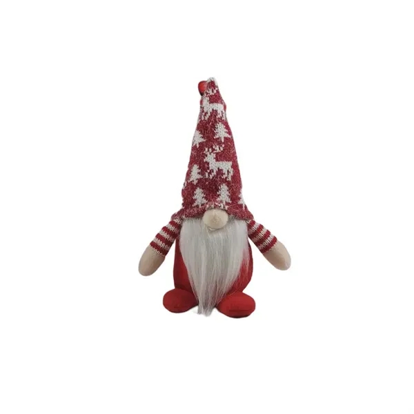 Christmas Knitted Hat Sitting Gnome Decoration - Christmas Knitted Hat Sitting Gnome Decoration - Image 3 of 4