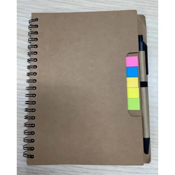 Kraft Paper Cover Spiral Notebook with Matching Pens - Kraft Paper Cover Spiral Notebook with Matching Pens - Image 0 of 0