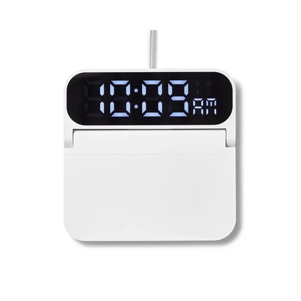 Foldable Alarm Clock & Wireless Charger - Foldable Alarm Clock & Wireless Charger - Image 4 of 7