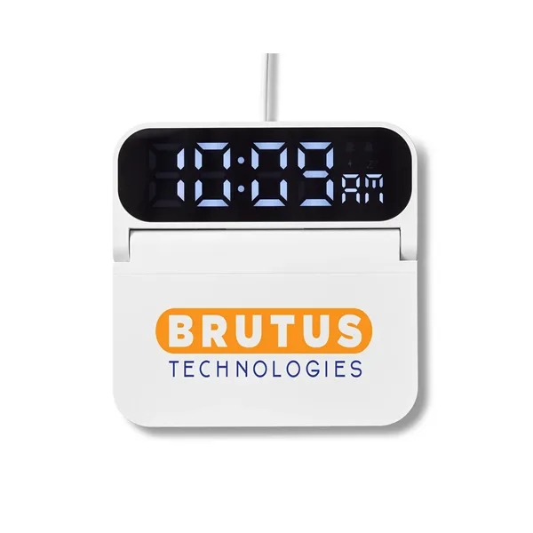 Foldable Alarm Clock & Wireless Charger - Foldable Alarm Clock & Wireless Charger - Image 6 of 7
