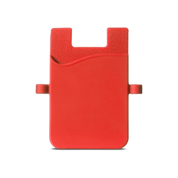 Silicone Smartphone Pocket with Earbud Loops - Silicone Smartphone Pocket with Earbud Loops - Image 2 of 3