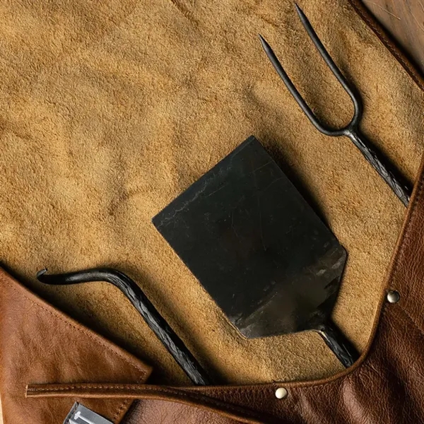 Grilling Tool Gift Set with Leather Roll-Up Pouch - Grilling Tool Gift Set with Leather Roll-Up Pouch - Image 2 of 5