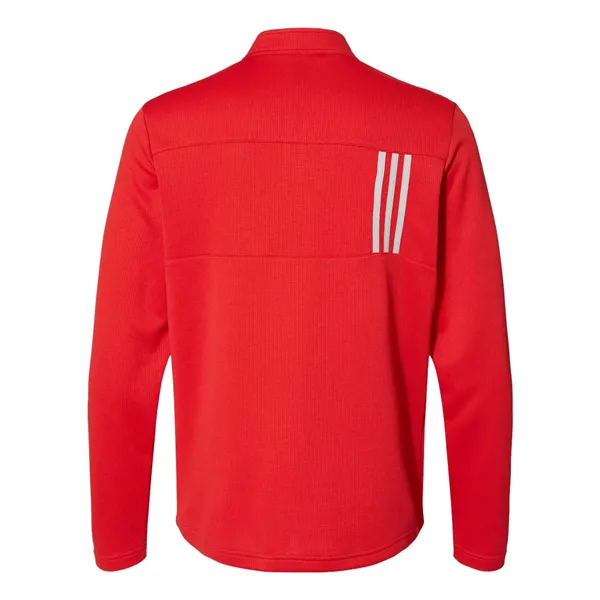 Adidas Men's 3-Stripes Double-Knit Quarter-Zip Pullover - Adidas Men's 3-Stripes Double-Knit Quarter-Zip Pullover - Image 6 of 10