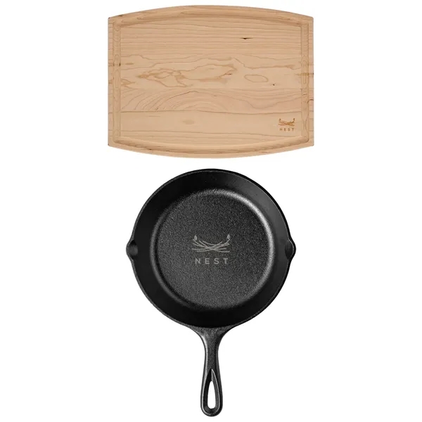 Lodge® 8" Skillet/12" Arch Cutting Board Gift Set - Lodge® 8" Skillet/12" Arch Cutting Board Gift Set - Image 5 of 7