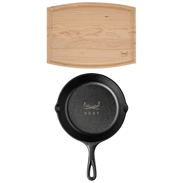 Lodge® 8" Skillet/12" Arch Cutting Board Gift Set - Lodge® 8" Skillet/12" Arch Cutting Board Gift Set - Image 6 of 7