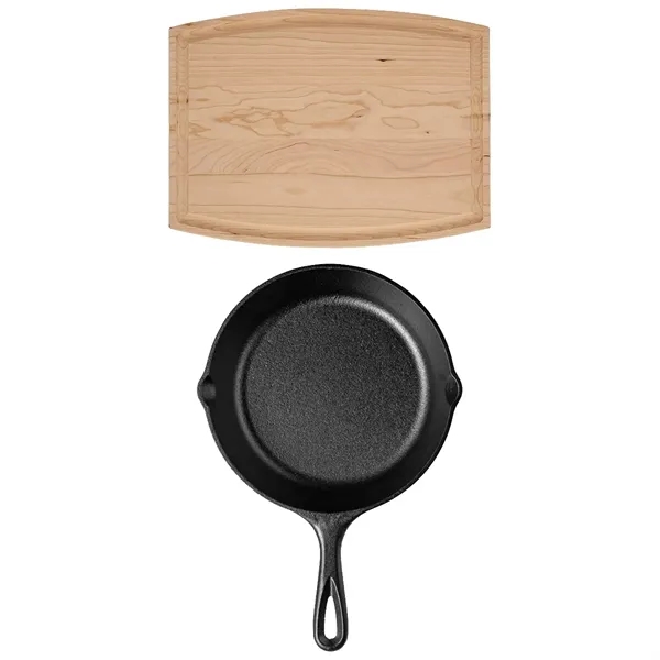 Lodge® 8" Skillet/12" Arch Cutting Board Gift Set - Lodge® 8" Skillet/12" Arch Cutting Board Gift Set - Image 7 of 7