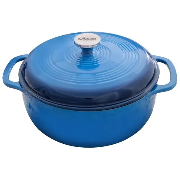 Lodge® 6 Qt Blue Enameled Cast Iron Dutch Oven - Lodge® 6 Qt Blue Enameled Cast Iron Dutch Oven - Image 2 of 5