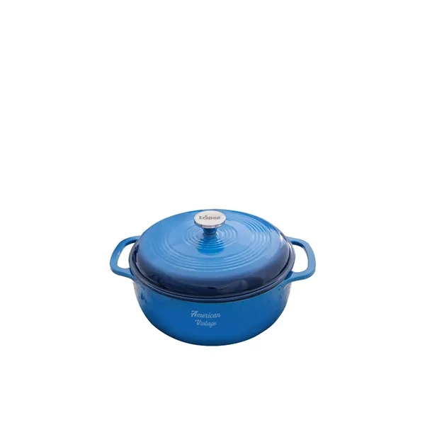 Lodge® 6 Qt Blue Enameled Cast Iron Dutch Oven - Lodge® 6 Qt Blue Enameled Cast Iron Dutch Oven - Image 4 of 5