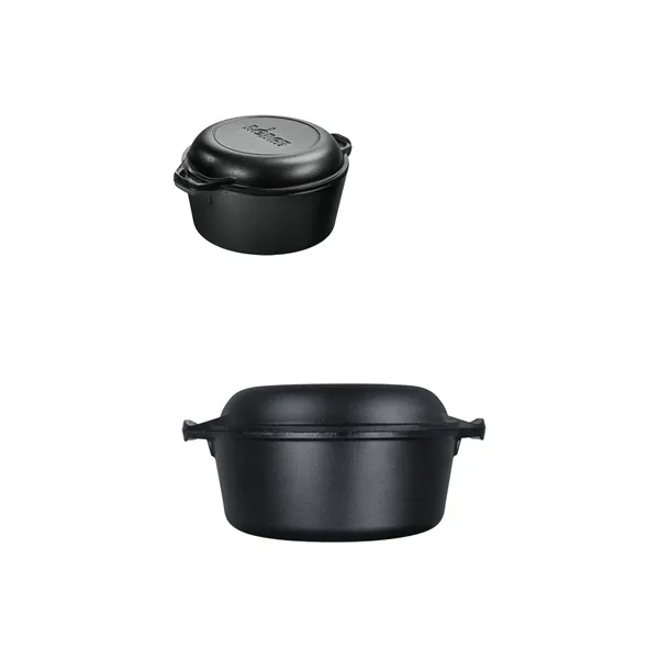 Lodge® 5 Qt Cast Iron Double Dutch Oven - Lodge® 5 Qt Cast Iron Double Dutch Oven - Image 2 of 6