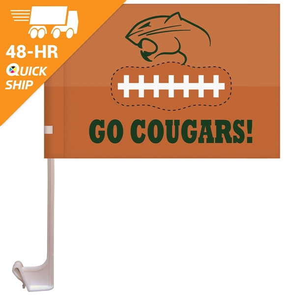 48 - Hour 7.5" X 10.5" Stationary Single Reverse KP Car Flag - 48 - Hour 7.5" X 10.5" Stationary Single Reverse KP Car Flag - Image 0 of 3