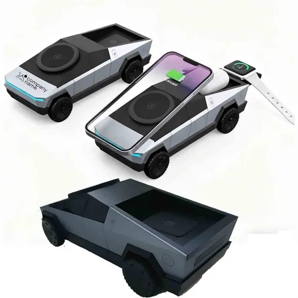 3-in-1 Wireless Charger Desktop Stand - 3-in-1 Wireless Charger Desktop Stand - Image 0 of 3