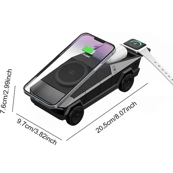 3-in-1 Wireless Charger Desktop Stand - 3-in-1 Wireless Charger Desktop Stand - Image 1 of 3