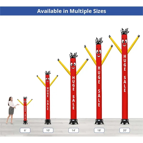 Huge Sale Inflatable Tube Man Red with Yellow Arms- 20ft - Huge Sale Inflatable Tube Man Red with Yellow Arms- 20ft - Image 3 of 7