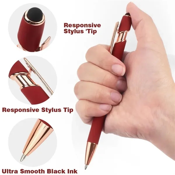 2-in-1 Stylus Retractable Ballpoint Pen - 2-in-1 Stylus Retractable Ballpoint Pen - Image 2 of 3