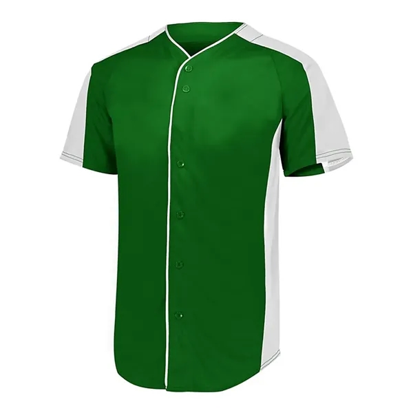 Augusta Sportswear Men's Full Button Baseball Jersey - Augusta Sportswear Men's Full Button Baseball Jersey - Image 3 of 10
