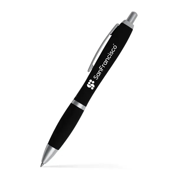 Squared Basset Satin Soft Touch Gel Performance Pen™ (Chrome - Squared Basset Satin Soft Touch Gel Performance Pen™ (Chrome - Image 0 of 2