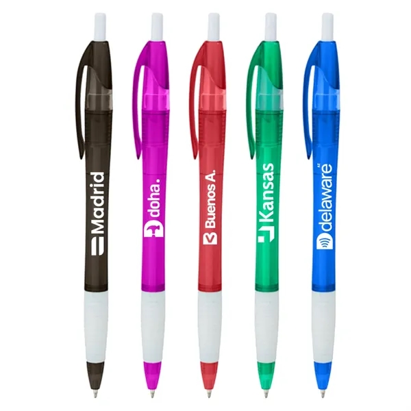 Slimster Translucent Gripped Click Pen - Slimster Translucent Gripped Click Pen - Image 0 of 10
