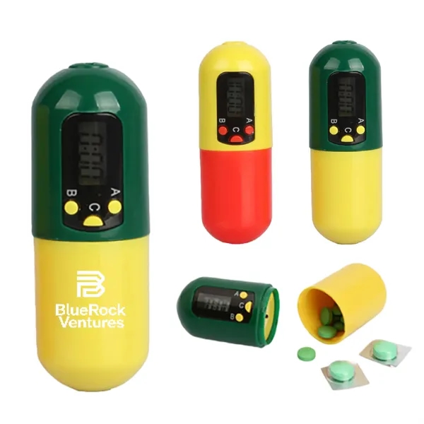 Digital Pill Timer Case with Reminder Function for Travel - Digital Pill Timer Case with Reminder Function for Travel - Image 0 of 3