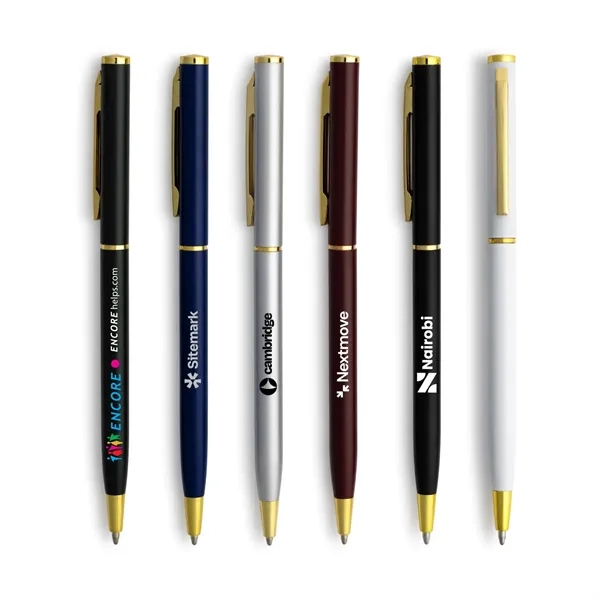 Slim Twist Metal Pen (Gold) - Slim Twist Metal Pen (Gold) - Image 0 of 12