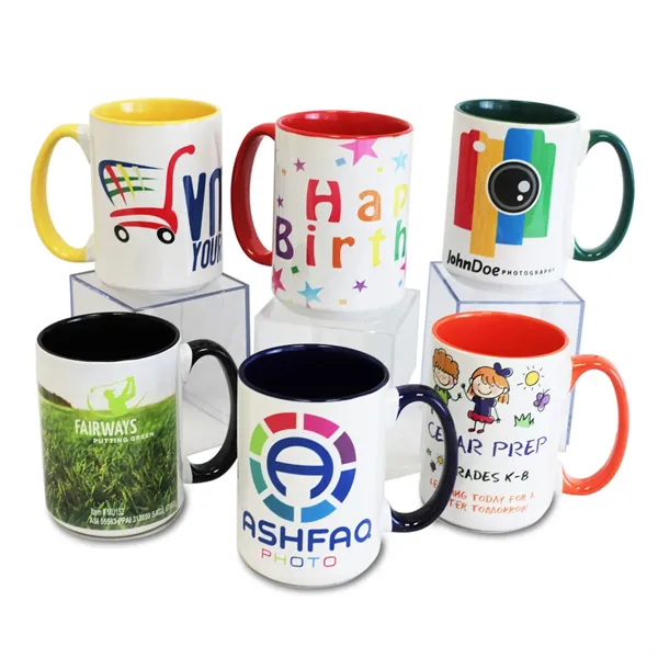 Classic 15 oz C-Handle Sublimation Print Ceramic Mug - Classic 15 oz C-Handle Sublimation Print Ceramic Mug - Image 0 of 7