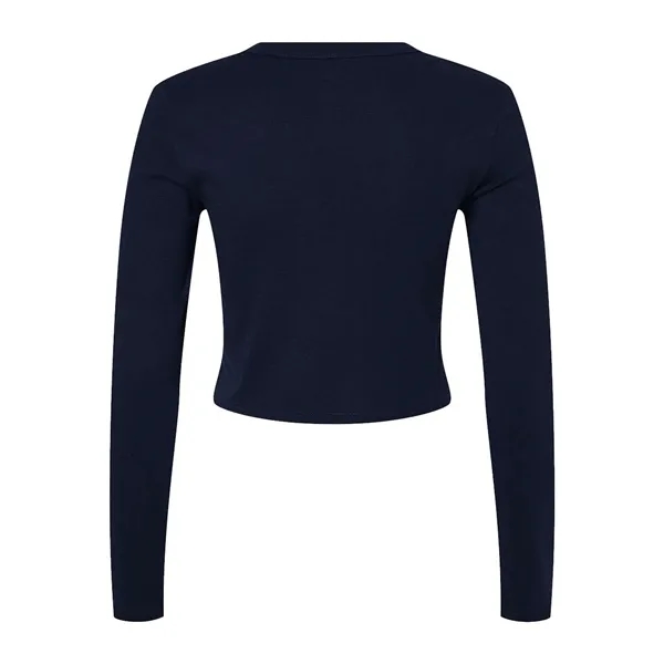 BELLA + CANVAS Women's Micro Rib Long Sleeve Baby Tee - BELLA + CANVAS Women's Micro Rib Long Sleeve Baby Tee - Image 8 of 10